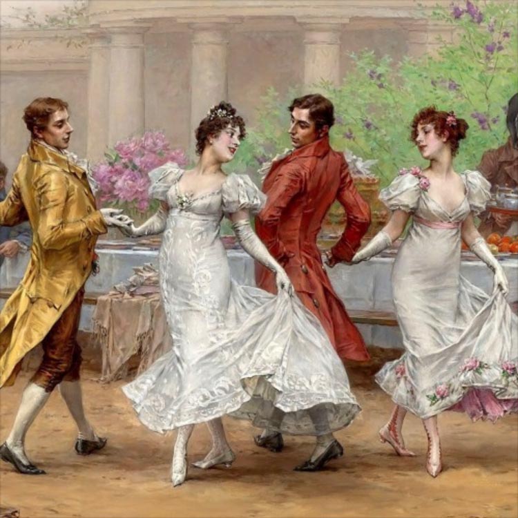 The Minuet 3 (Detail); Frederik Hendrik Kaemmerer 1839-1902 Nederland